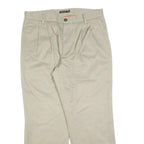 DOCKERS Mens Cotton Blend Beige Regular Fit Straight Leg Trousers W34 L30