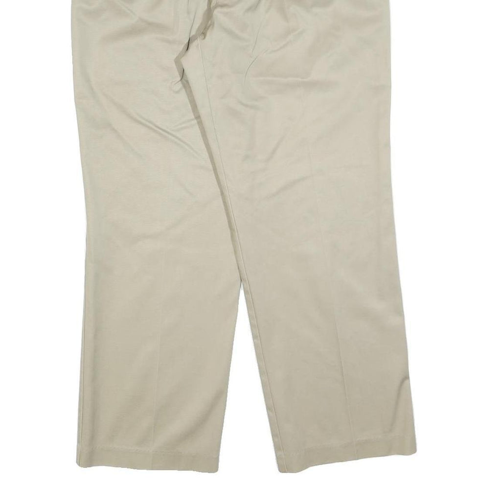 DOCKERS Mens Cotton Blend Beige Regular Fit Straight Leg Trousers W34 L30