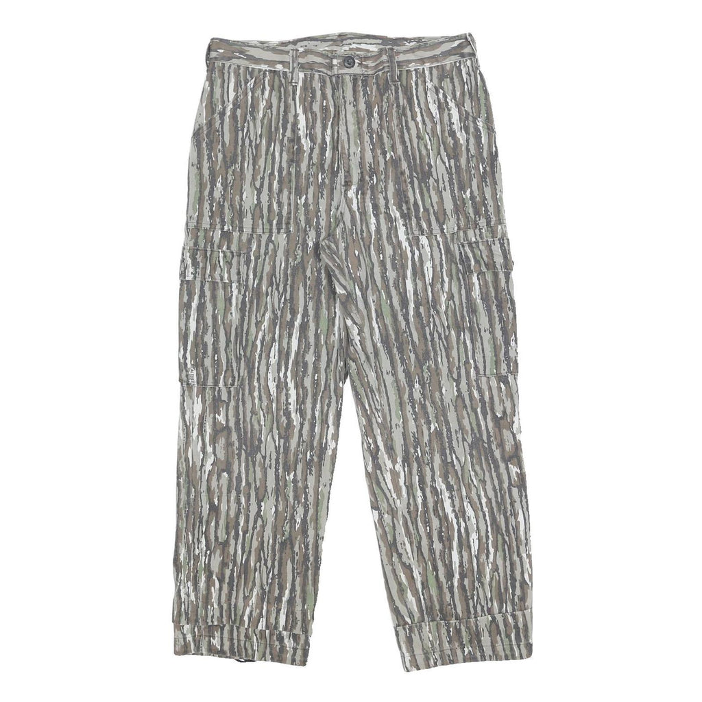 LIBERTY Mens Cotton Blend Camouflage Regular Cargo Trousers W32 L28