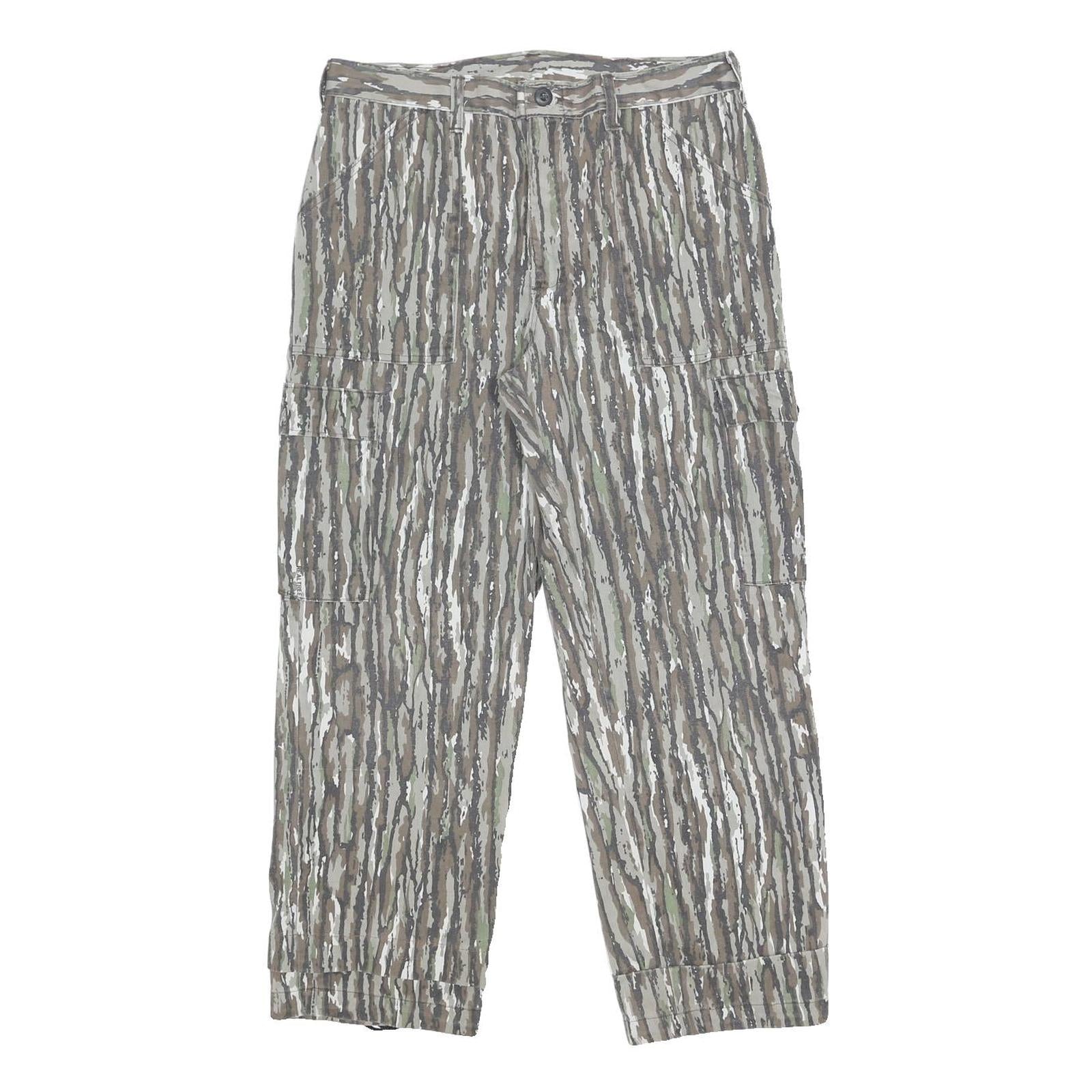 LIBERTY Mens Cotton Blend Camouflage Regular Cargo Trousers W32 L28