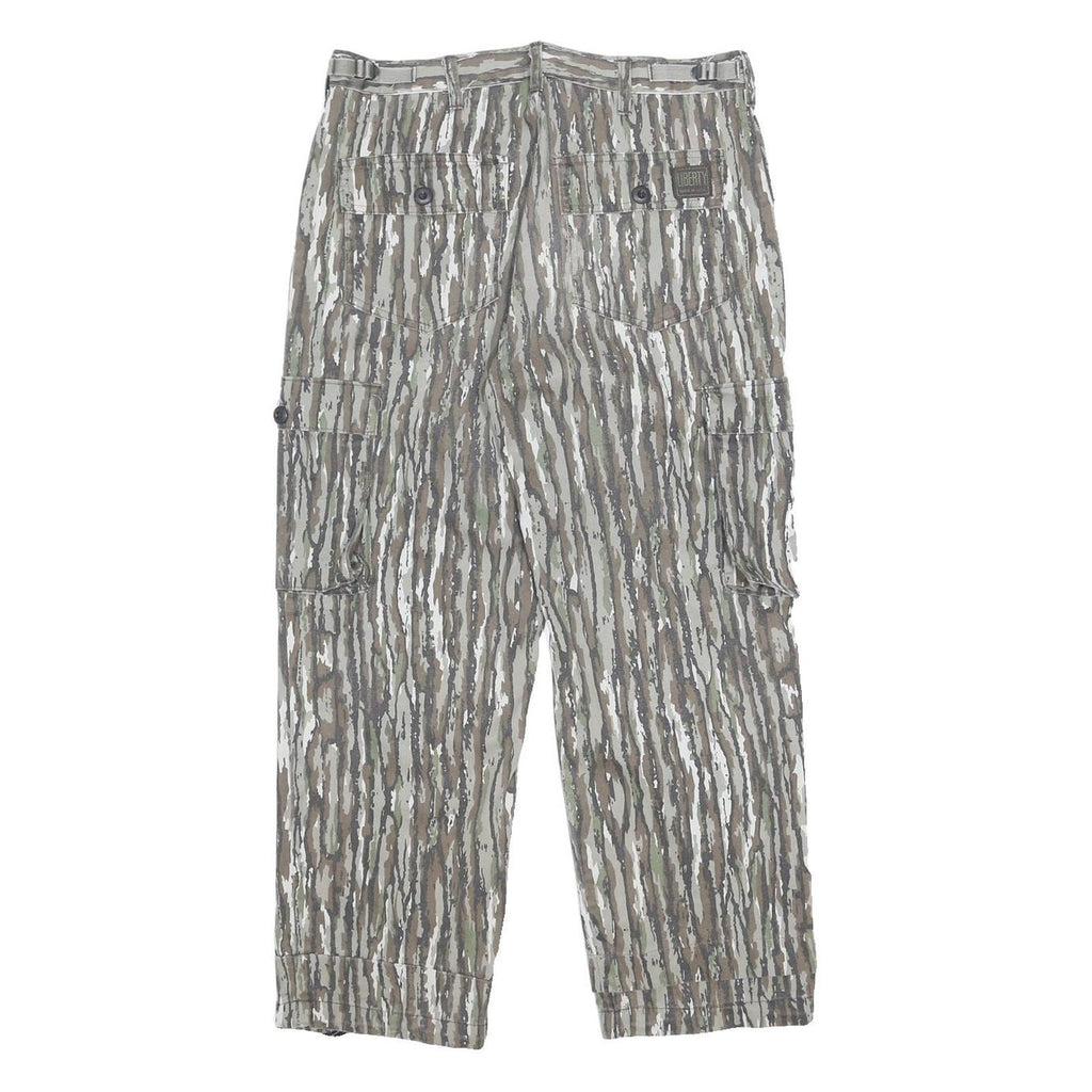 LIBERTY Mens Cotton Blend Camouflage Regular Cargo Trousers W32 L28