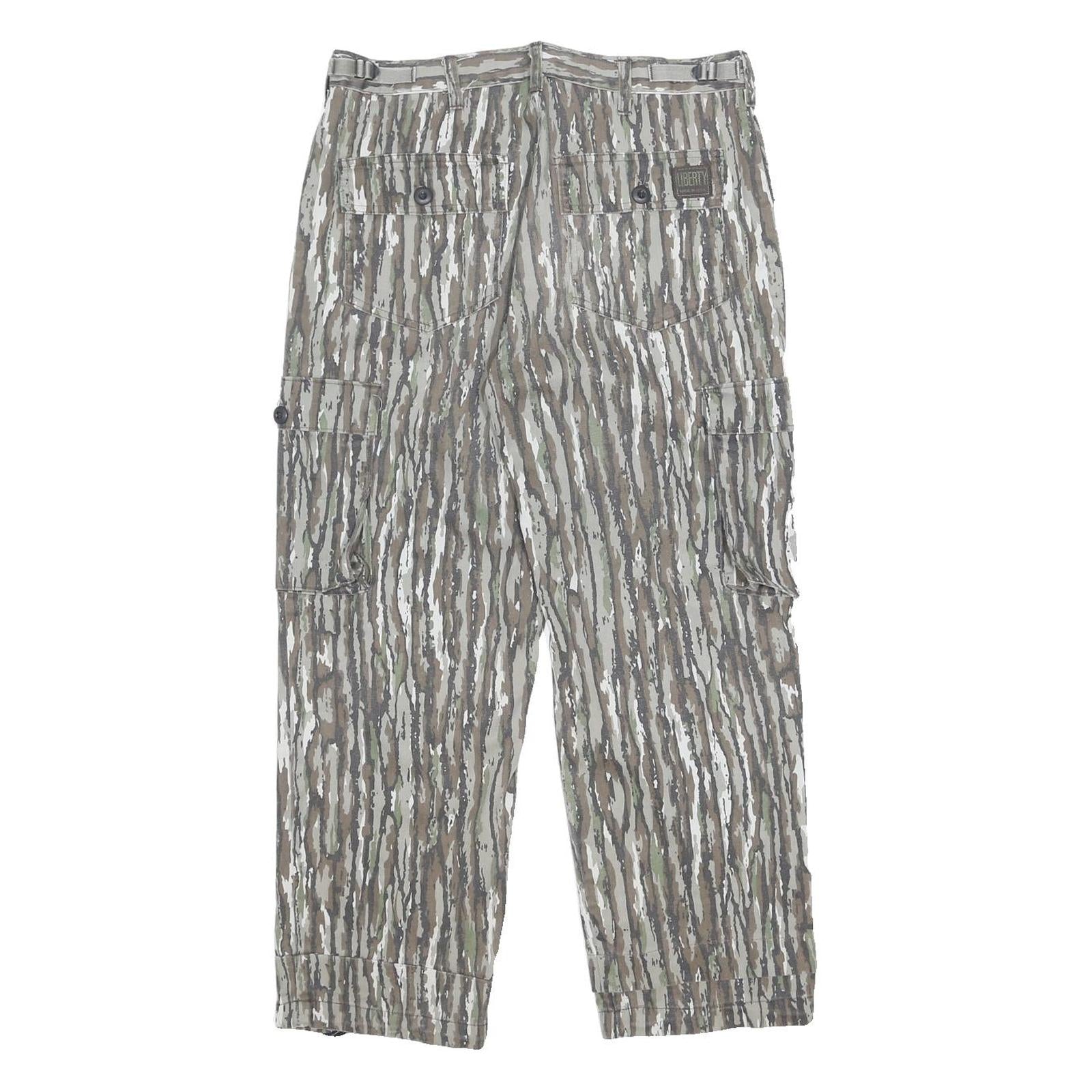 LIBERTY Mens Cotton Blend Camouflage Regular Cargo Trousers W32 L28