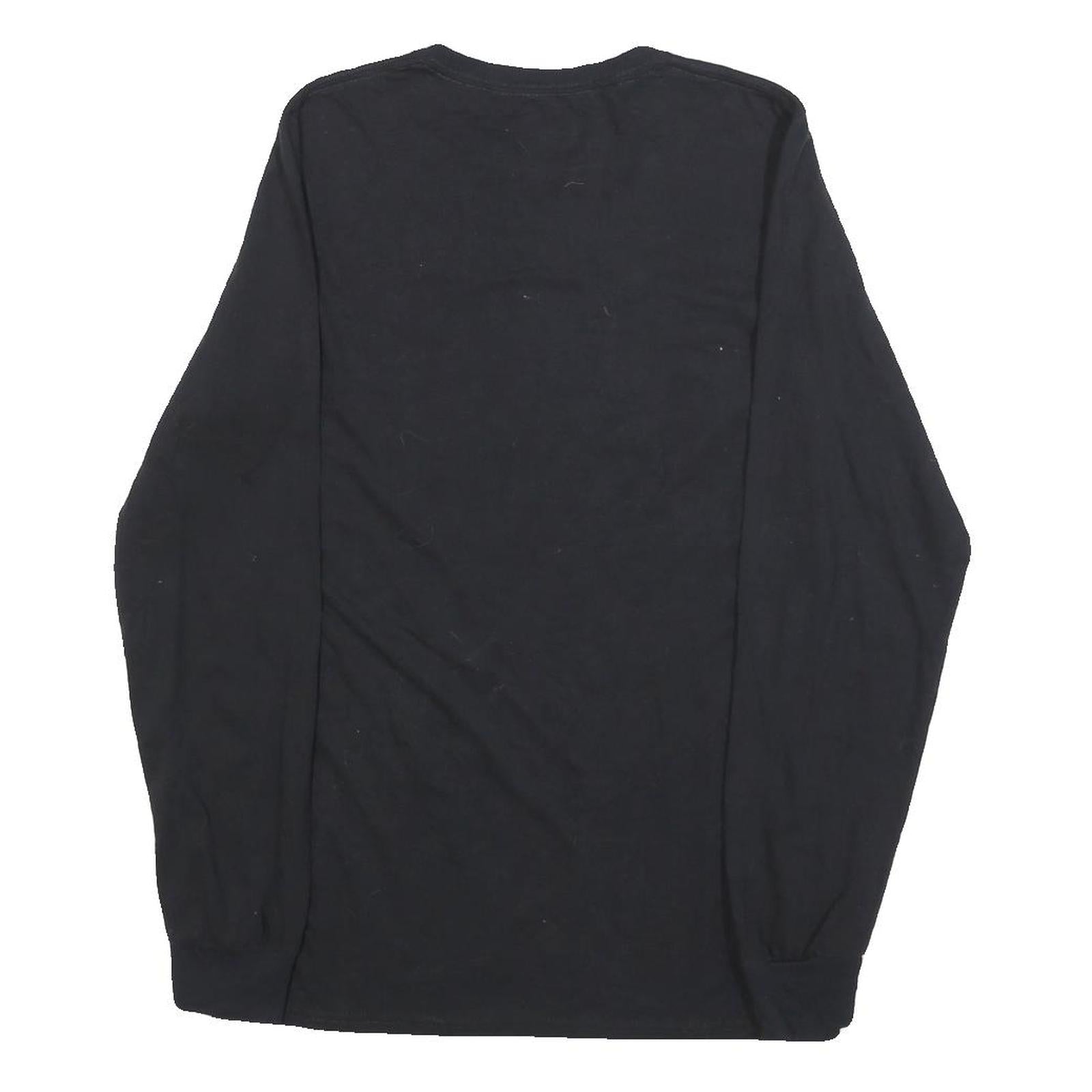 RUSSELL ATHLETIC Mens Black Churchill Physical Education Long Sleeve Crew Neck