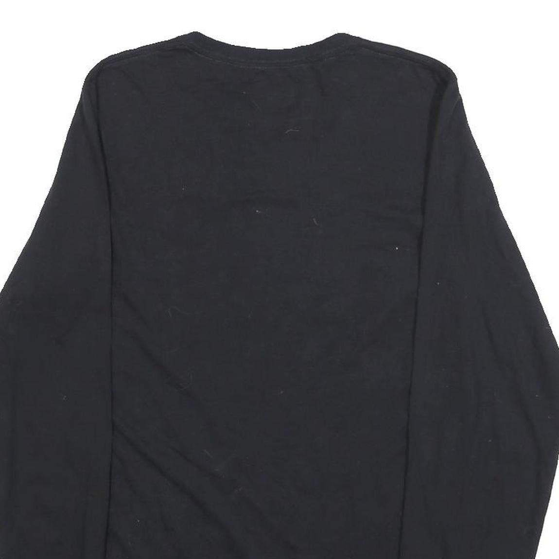 RUSSELL ATHLETIC Mens Black Churchill Physical Education Long Sleeve Crew Neck