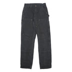 CARHARTT Mens Cotton Black Relaxed Straight Trousers W32 L36 Workwear Pockets