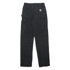 CARHARTT Mens Cotton Black Relaxed Straight Trousers W32 L36 Workwear Pockets