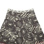 FAT FACE Womens Beige & Brown Floral Print A-Line Knee Length Polyester Blend