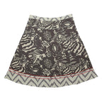 FAT FACE Womens Beige & Brown Floral Print A-Line Knee Length Polyester Blend
