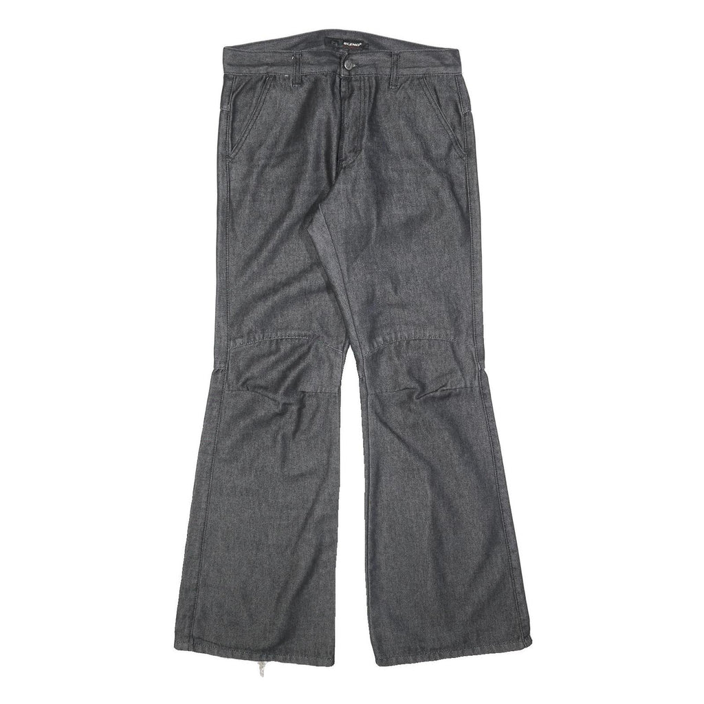 BLEND Womens Grey Regular Flared Denim W31 L31 Cotton Blend Button Closure