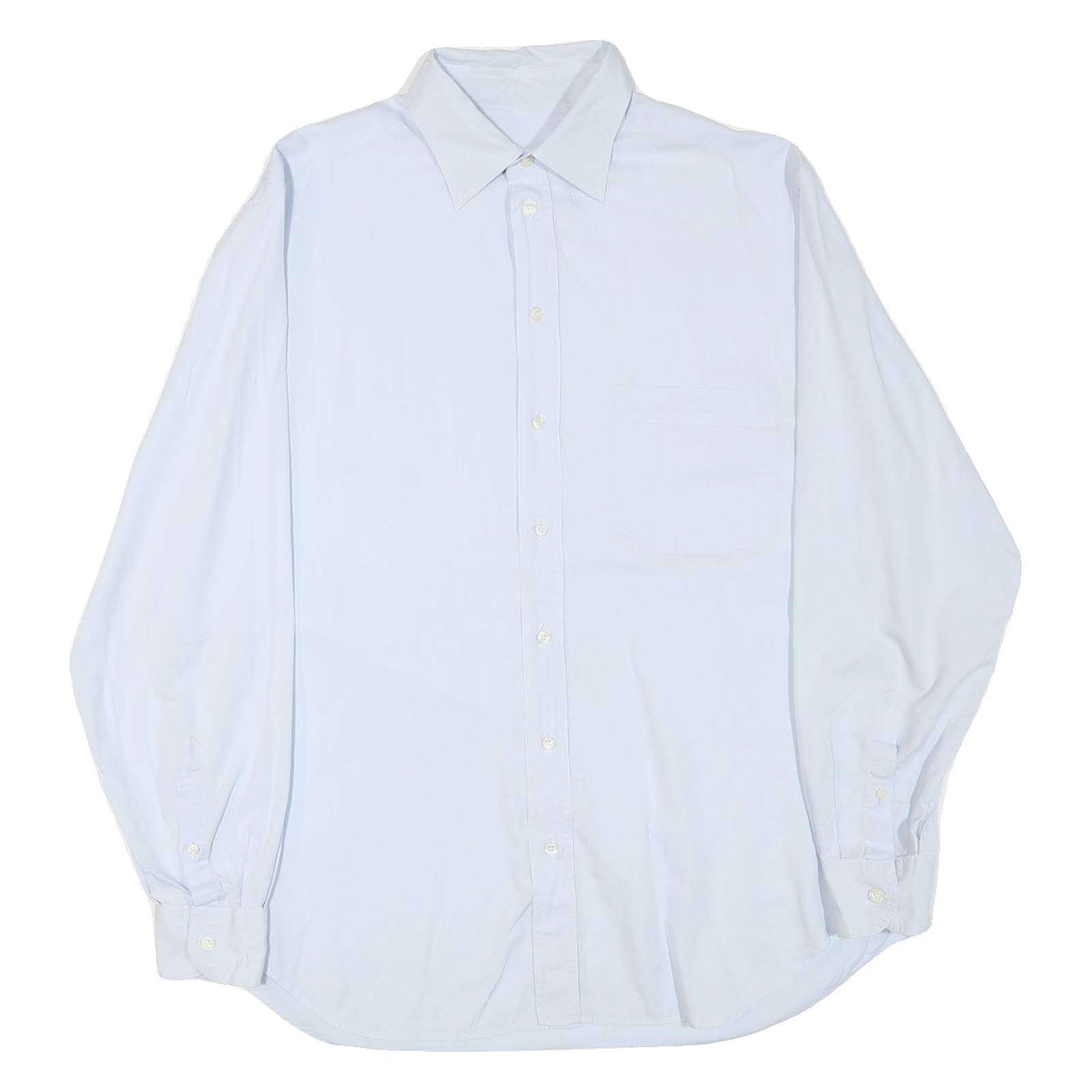 ARMANI COLLEZIONI Mens Light Blue Plain Shirt XL Classic Fit Casual Smart