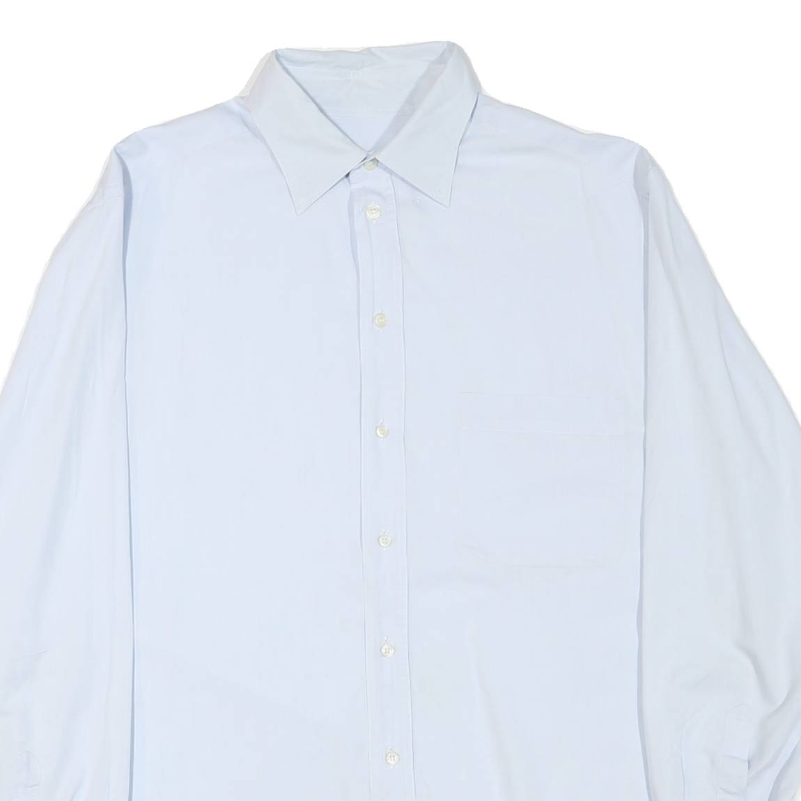 ARMANI COLLEZIONI Mens Light Blue Plain Shirt XL Classic Fit Casual Smart