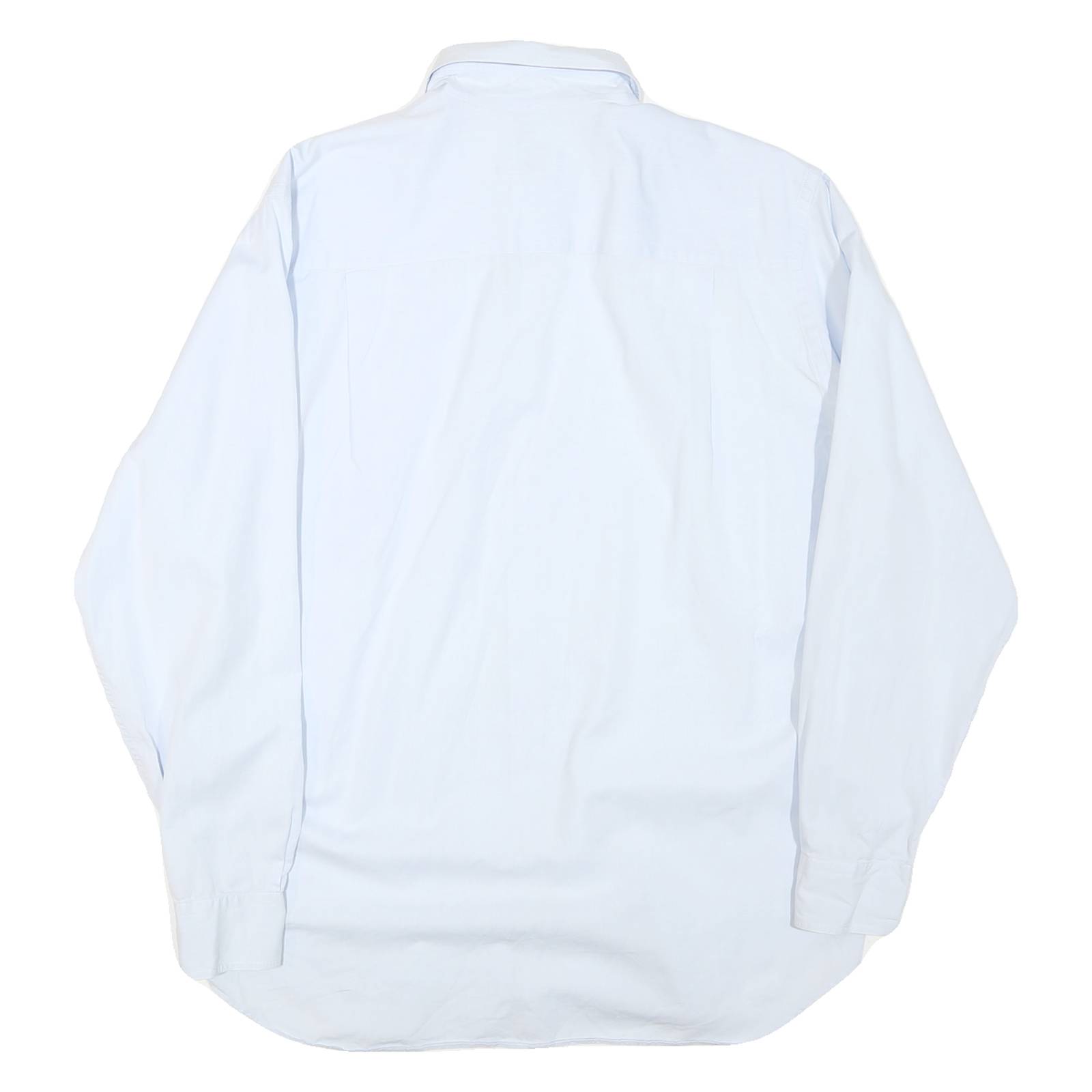 ARMANI COLLEZIONI Mens Light Blue Plain Shirt XL Classic Fit Casual Smart