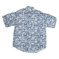 UN TIED Mens Shirt Blue Crazy Pattern L