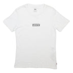 LEVI'S Mens White Cotton Blend T-Shirt XXS Short Sleeve Crew Neck Logo Print