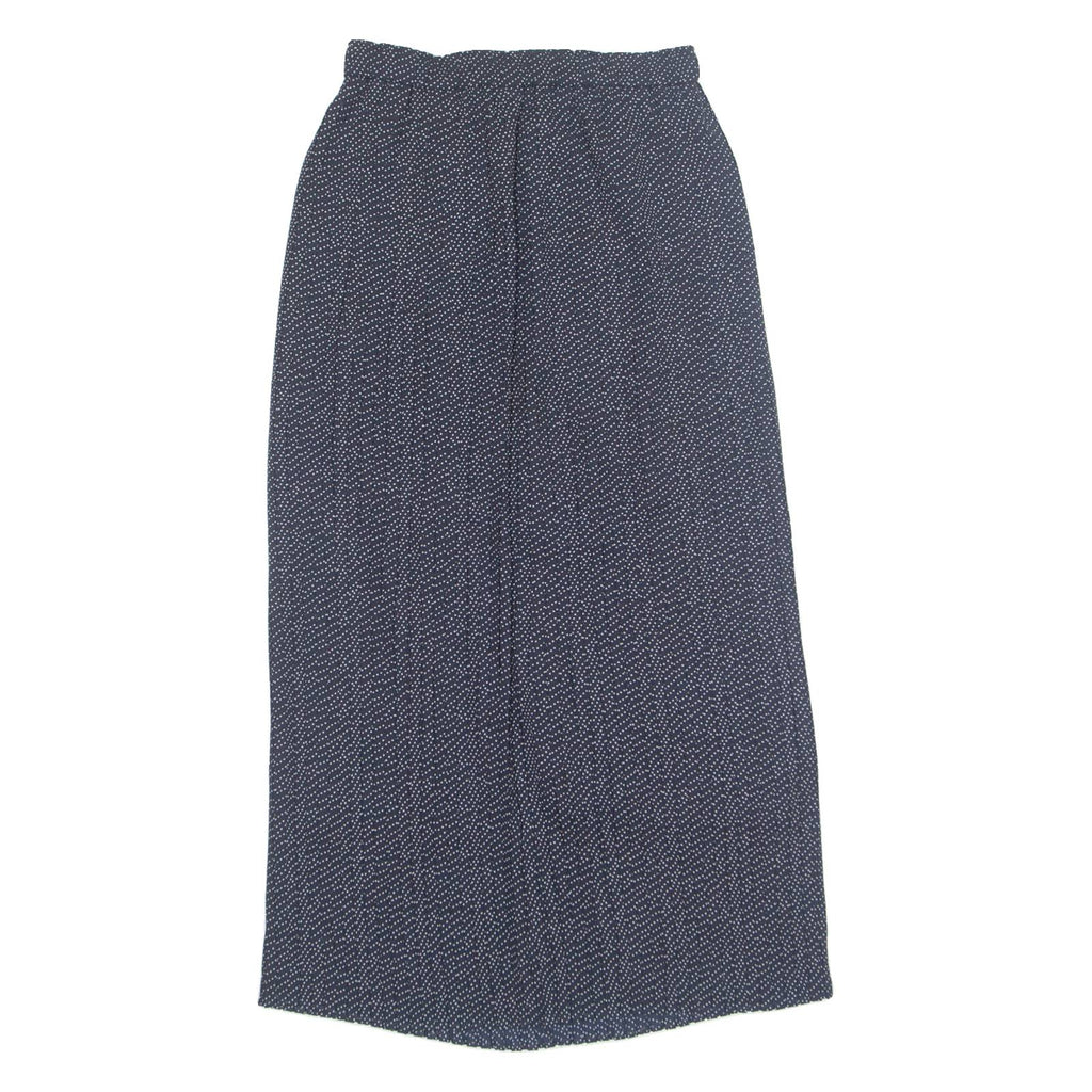 Womens Pleated Skirt Blue Midi 90s Spotted UK 10