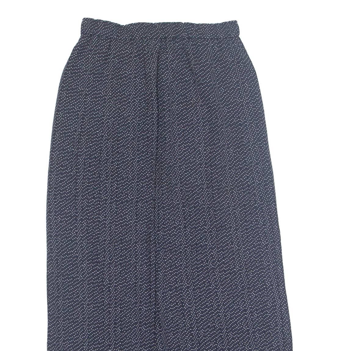 Womens Pleated Skirt Blue Midi 90s Spotted UK 10
