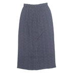 Womens Pleated Skirt Blue Midi 90s Spotted UK 10