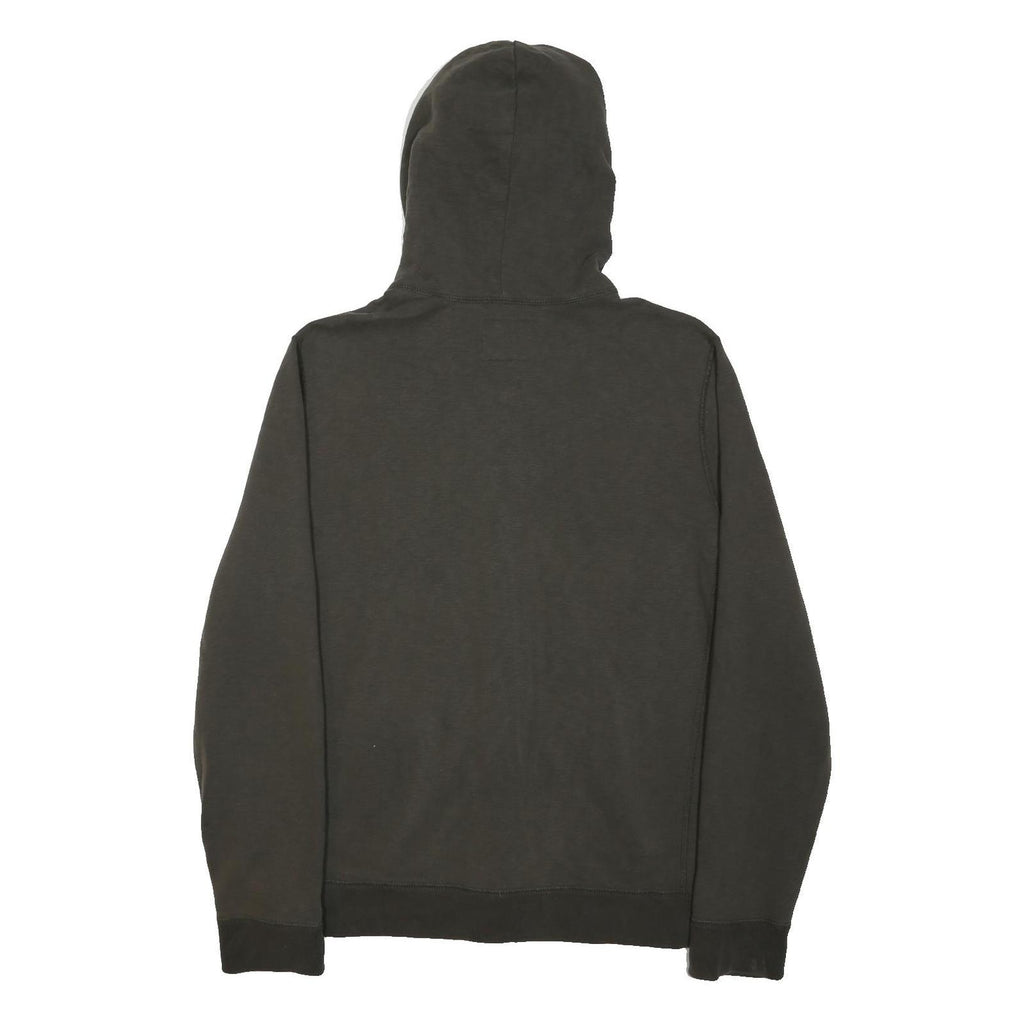 ABERCROMBIE & FITCH Mens Grey Full Zip Hoodie L Cotton Blend Casual Wear