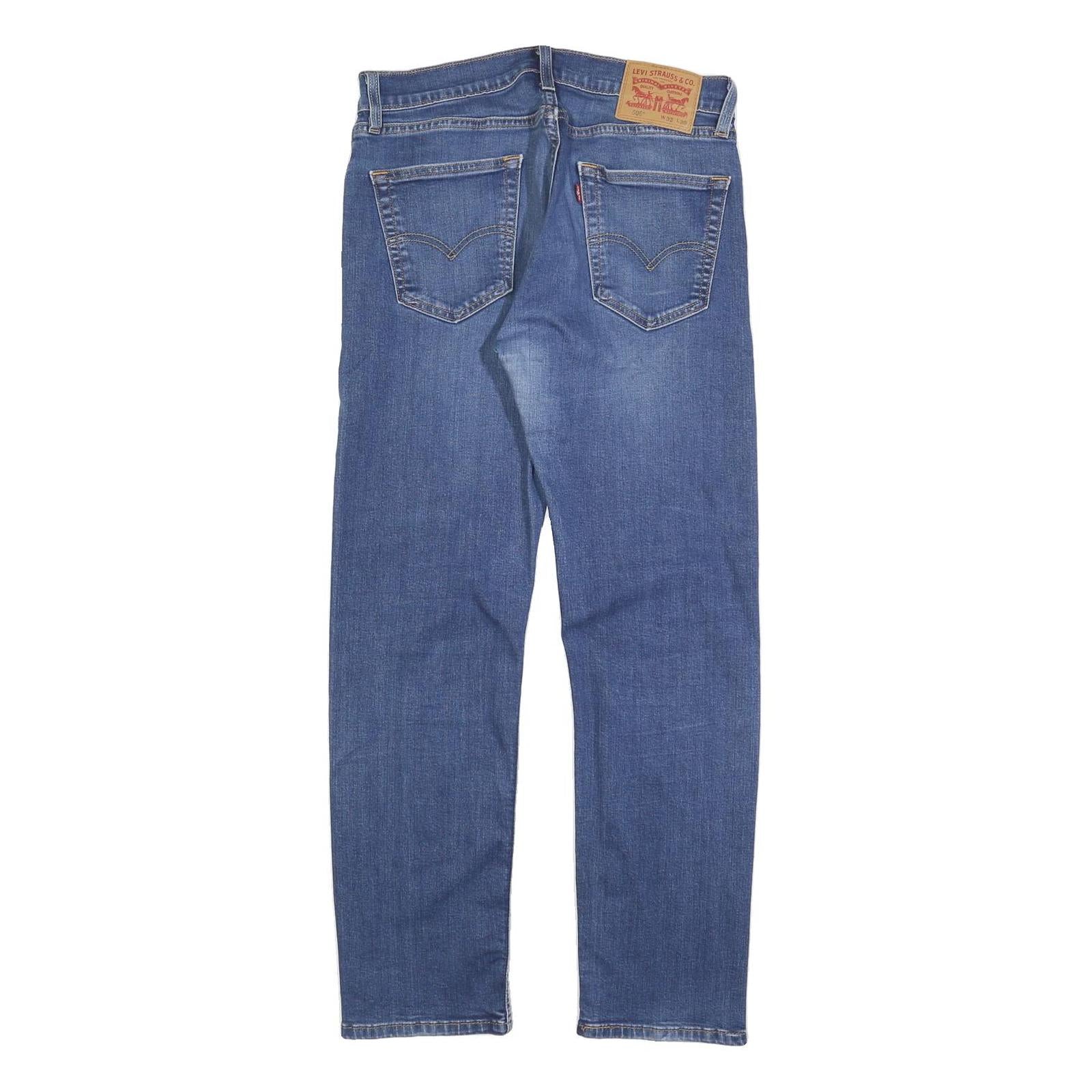 LEVI'S 505 Mens Jeans Blue Regular Straight Denim Medium W33 L30 Classic Fit Zip