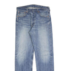 LEVI'S 501 Mens Jeans Blue Regular Straight Denim Medium W34 L34 Classic Button