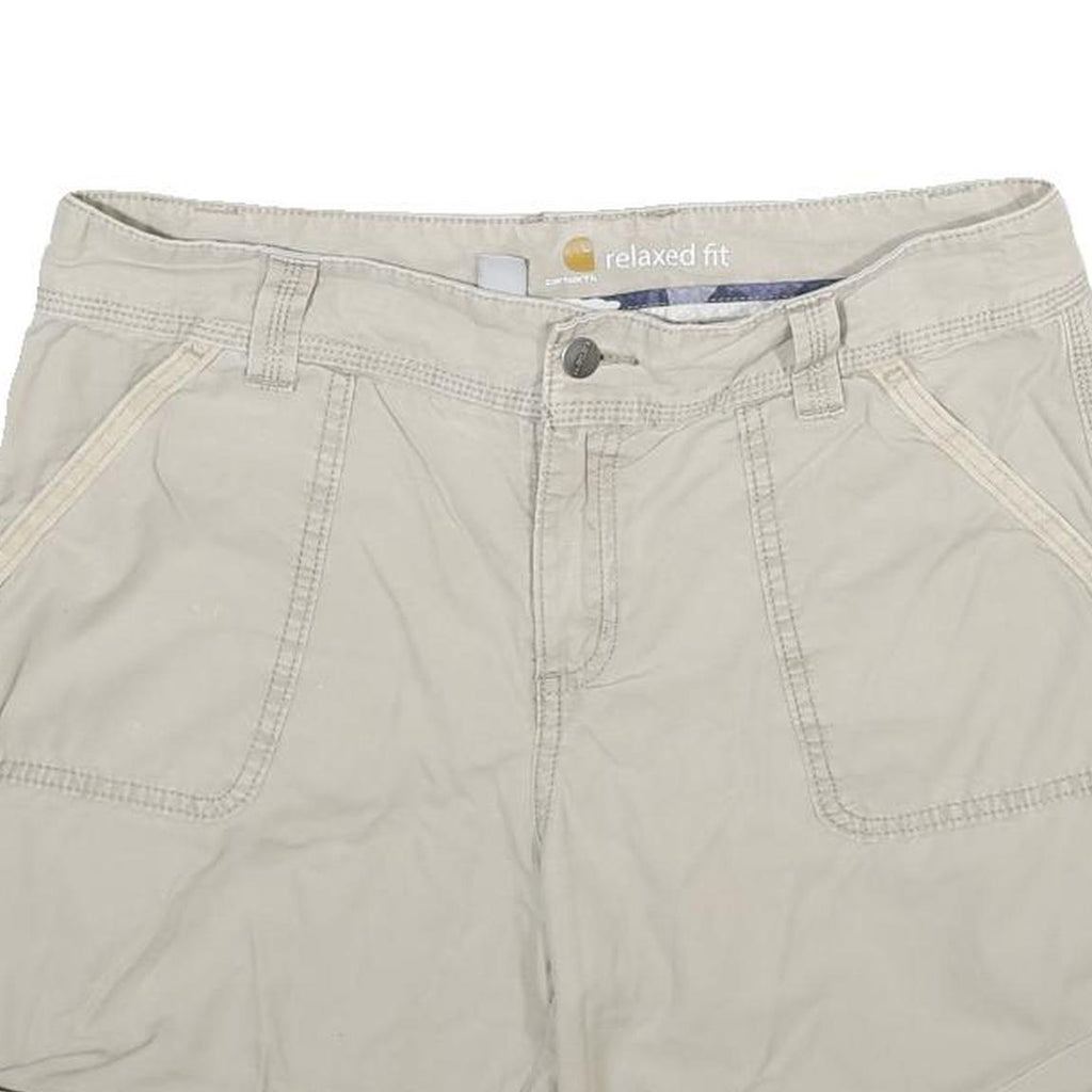 CARHARTT Womens Shorts Beige Relaxed Fit Cotton M W32 Casual Pockets
