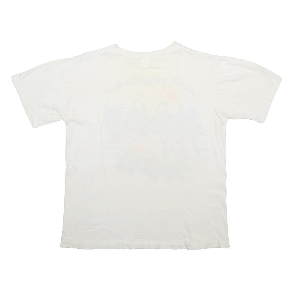 Womens White Mountain Tremblant Graphic T-Shirt L Short Sleeve Crew Neck Casual