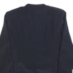 FREY STYLE Womens Black Button Jacket L Polyester Classic Plain Stylish Midi