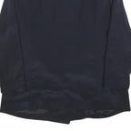 FREY STYLE Womens Black Button Jacket L Polyester Classic Plain Stylish Midi