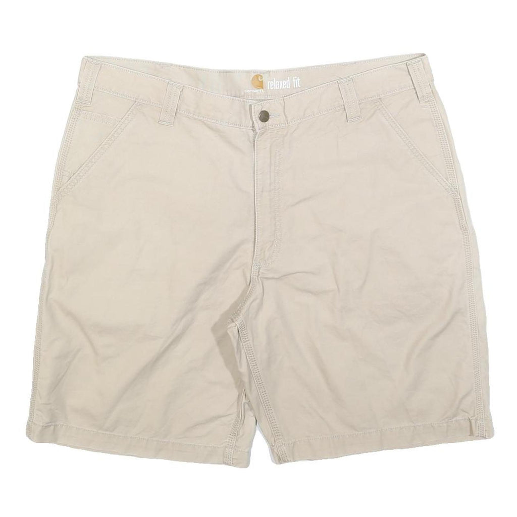 CARHARTT Mens Shorts Beige Casual Relaxed Fit XL W40 Workwear Durable Cotton