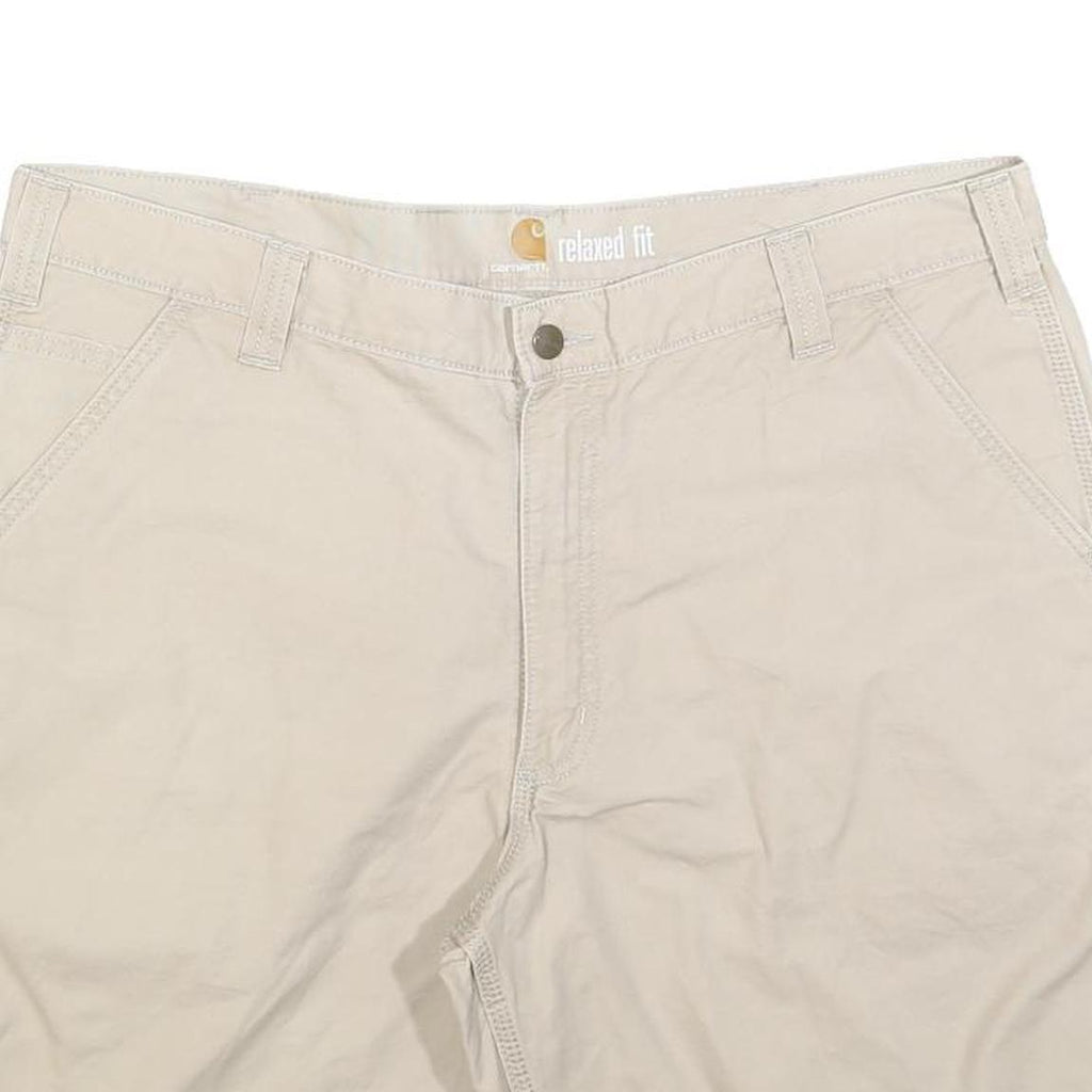 CARHARTT Mens Shorts Beige Casual Relaxed Fit XL W40 Workwear Durable Cotton
