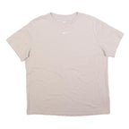 NIKE Womens Beige Crew Neck Short Sleeve T-Shirt S Cotton Blend Casual