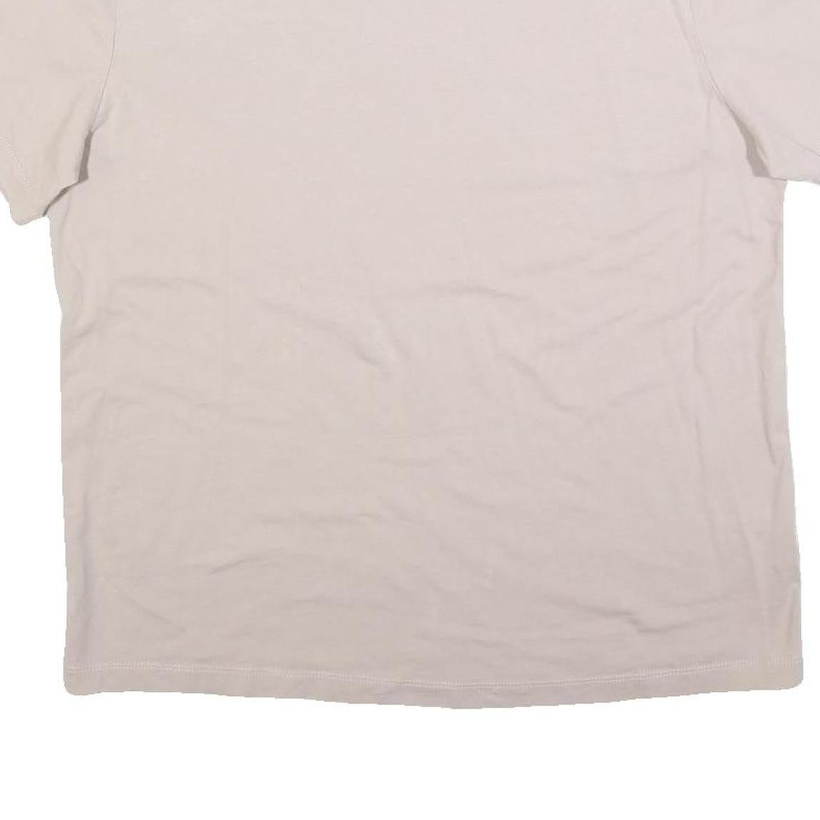 NIKE Womens Beige Crew Neck Short Sleeve T-Shirt S Cotton Blend Casual