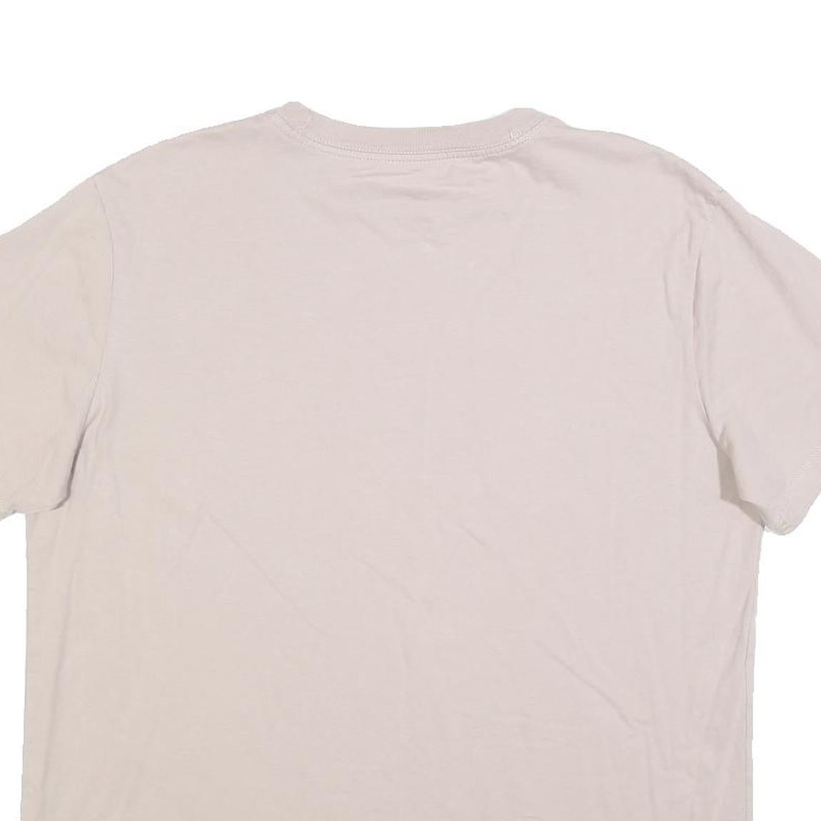 NIKE Womens Beige Crew Neck Short Sleeve T-Shirt S Cotton Blend Casual