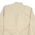 NAUTICA Mens Beige Cotton Blend Shirt M Button-Down Collar Long Sleeve Casual