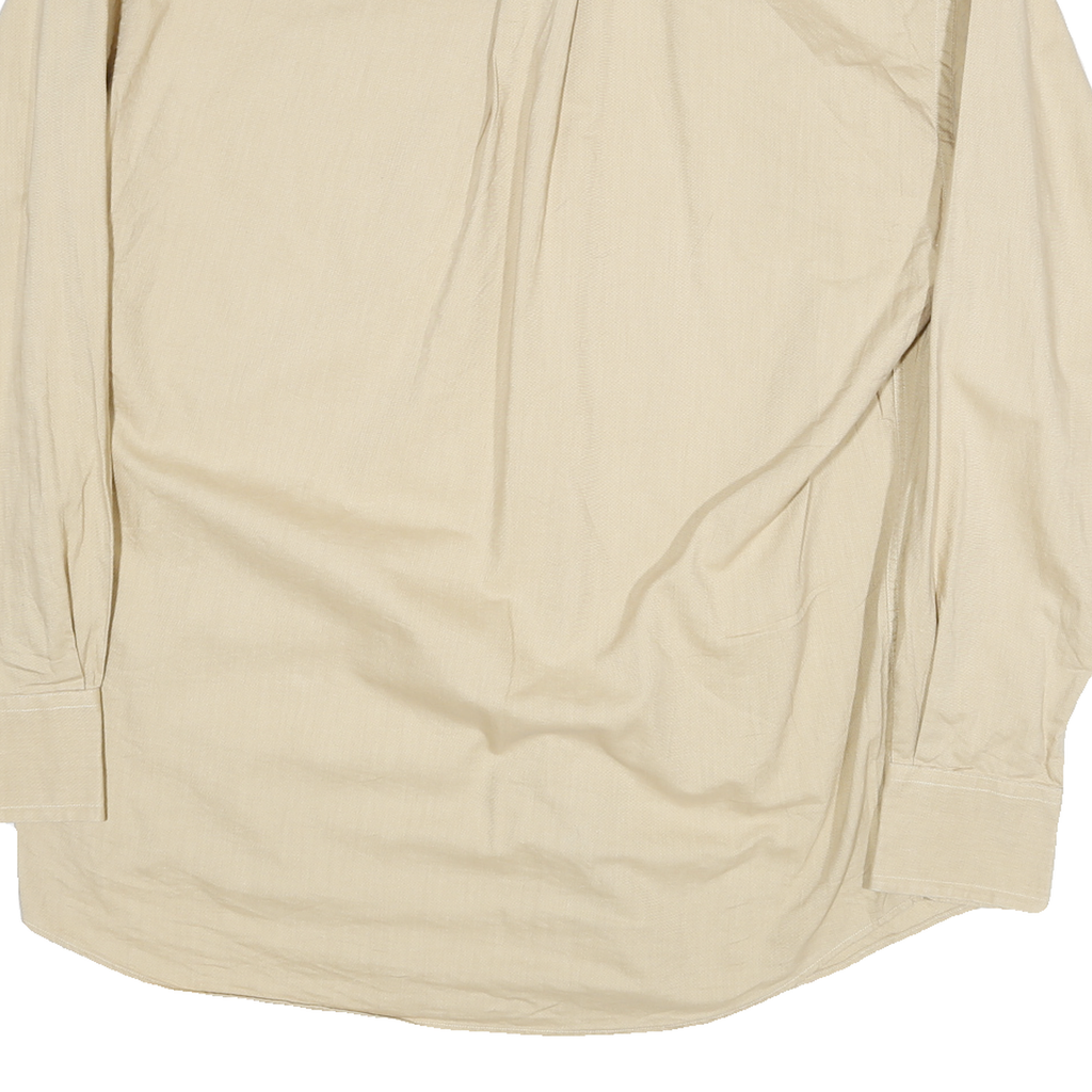 NAUTICA Mens Beige Cotton Blend Shirt M Button-Down Collar Long Sleeve Casual