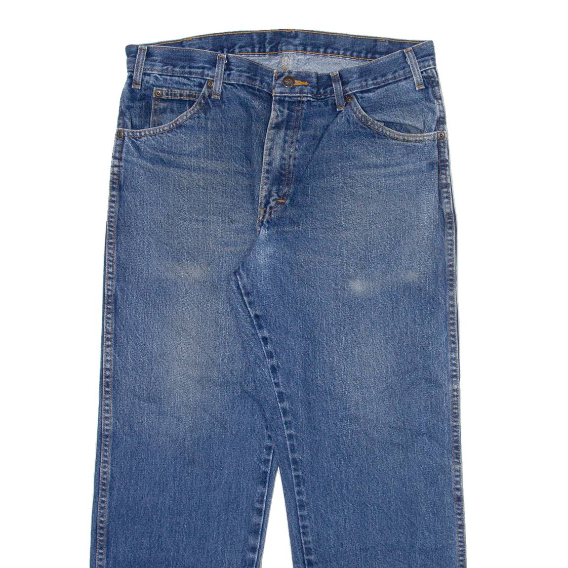 DICKIES Mens Jeans Blue Regular Straight Stone Wash W34 L29