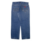DICKIES Mens Jeans Blue Regular Straight Stone Wash W34 L29