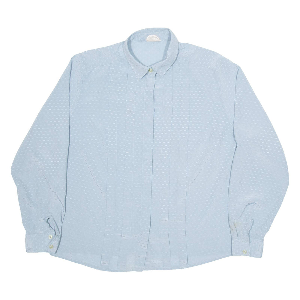 SOMMERMAN Womens Shirt Blue Geometric Long Sleeve M
