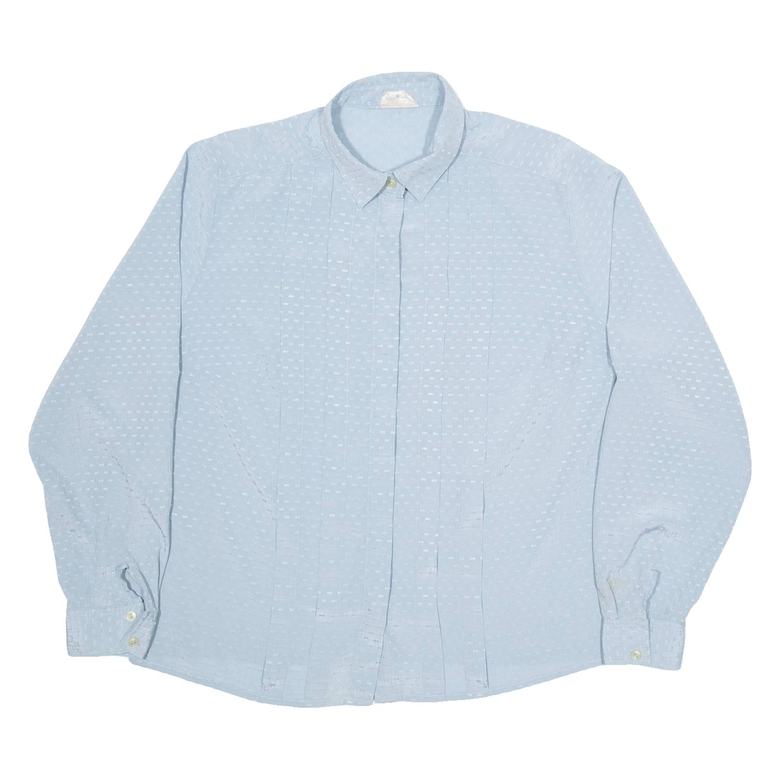 SOMMERMAN Womens Shirt Blue Geometric Long Sleeve M