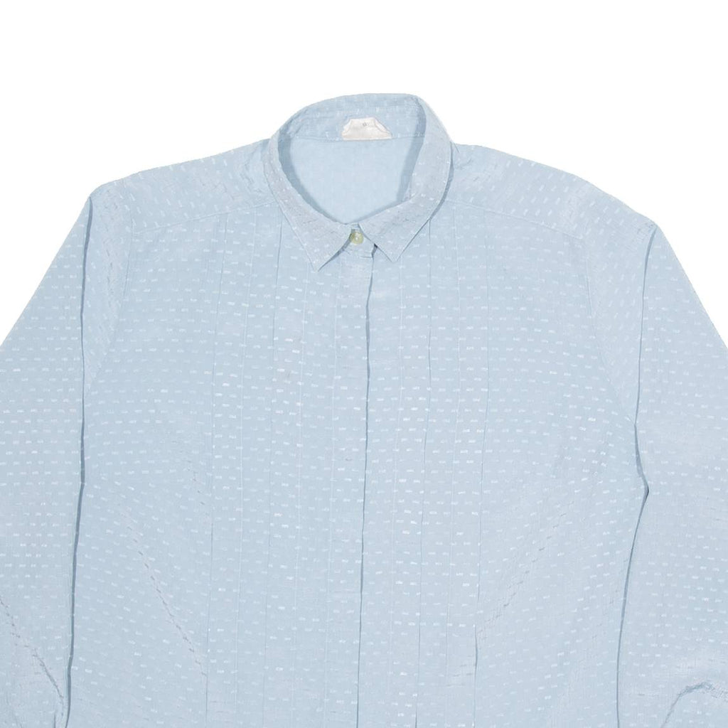 SOMMERMAN Womens Shirt Blue Geometric Long Sleeve M