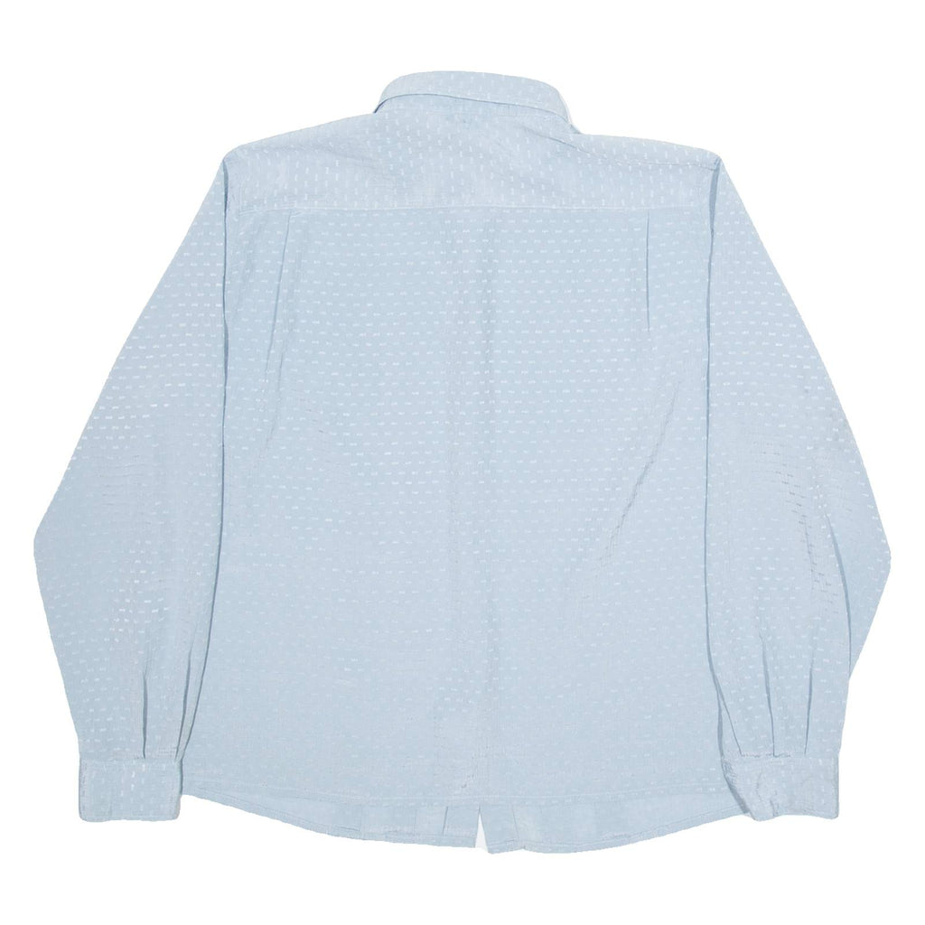 SOMMERMAN Womens Shirt Blue Geometric Long Sleeve M