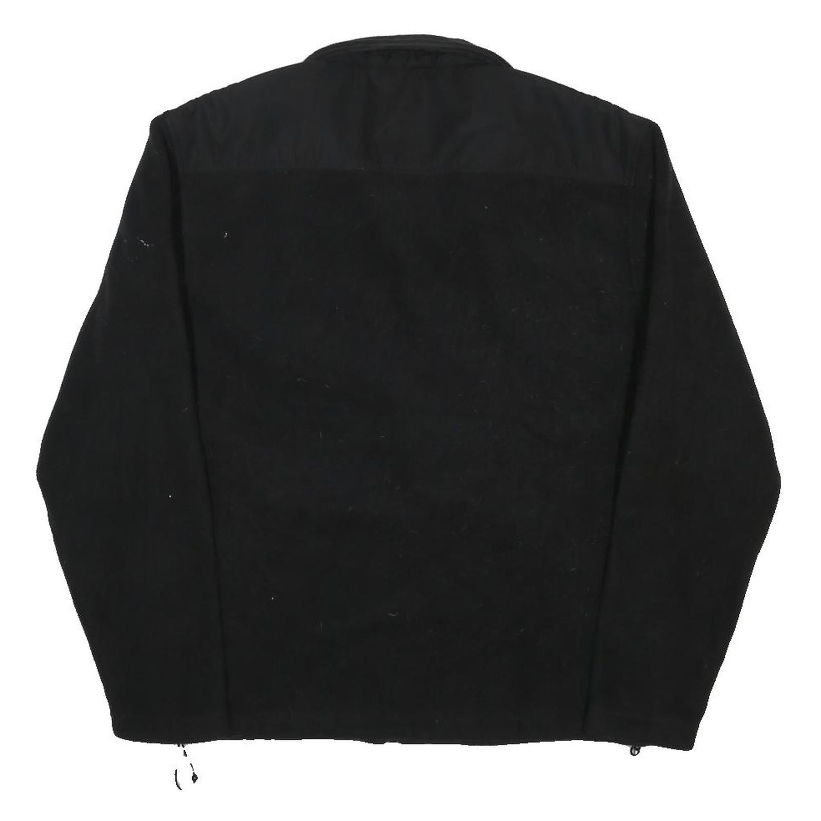 NEW BALANCE Womens Black Polyester Blend Zip Fleece Jacket M Sport Casual