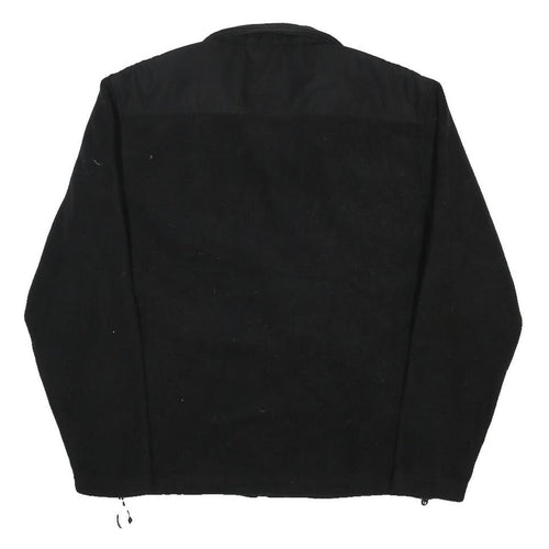 NEW BALANCE Womens Black Polyester Blend Zip Fleece Jacket M Sport Casual