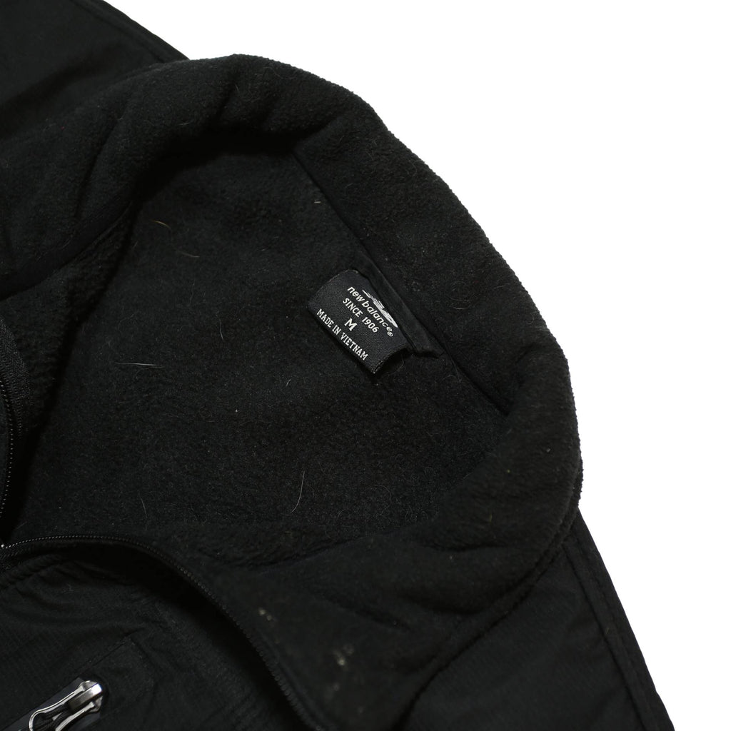 NEW BALANCE Womens Black Polyester Blend Zip Fleece Jacket M Sport Casual