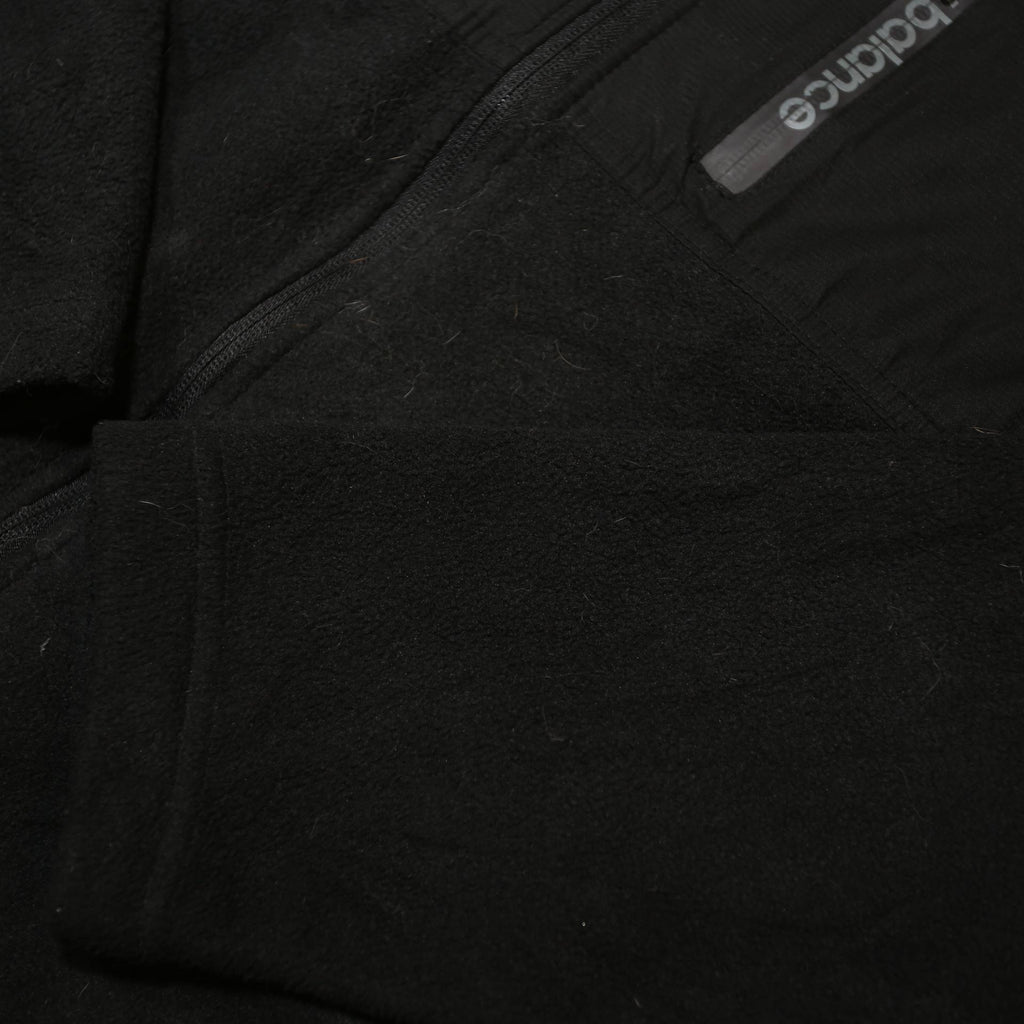 NEW BALANCE Womens Black Polyester Blend Zip Fleece Jacket M Sport Casual