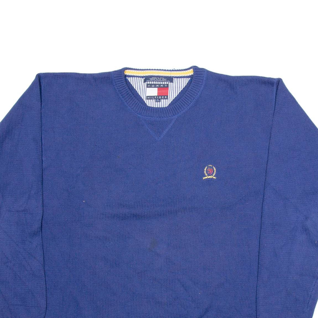TOMMY HILFIGER Mens Jumper Blue Tight Knit XL