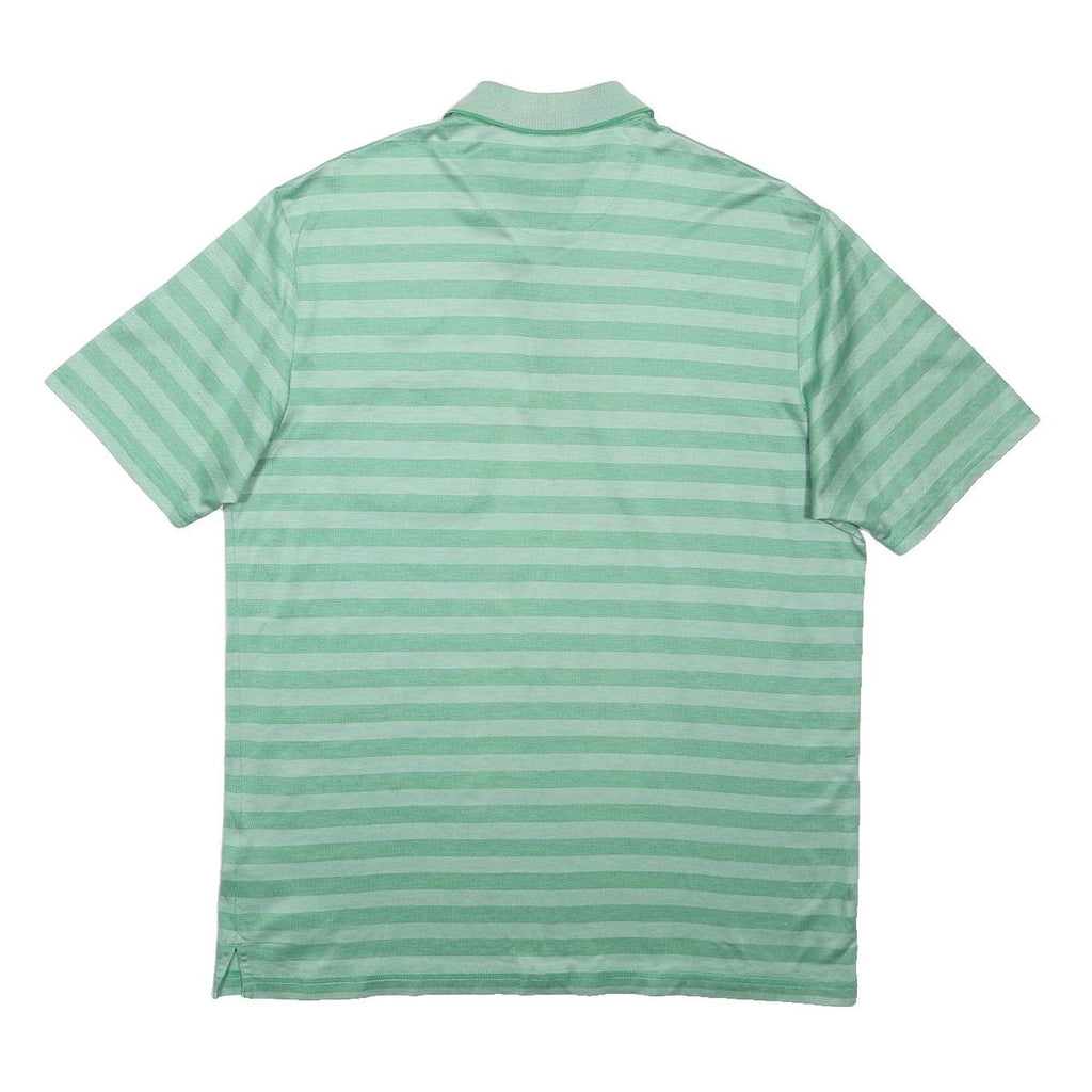 BLUE HARBOUR Mens Green Striped Short Sleeve Polo Shirt M Casual Cotton