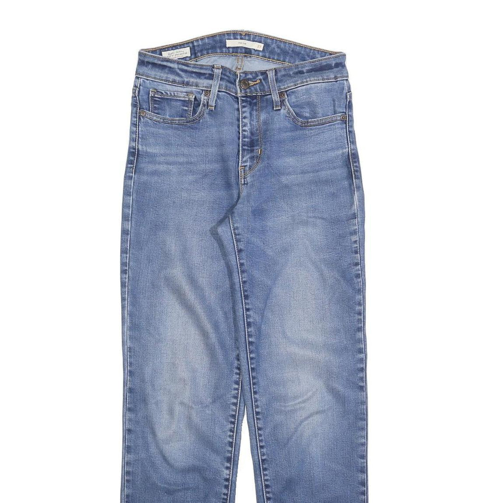 LEVI'S 712 BIG E Womens Jeans Blue Slim Skinny Denim Light W27 L32 Classic Fit