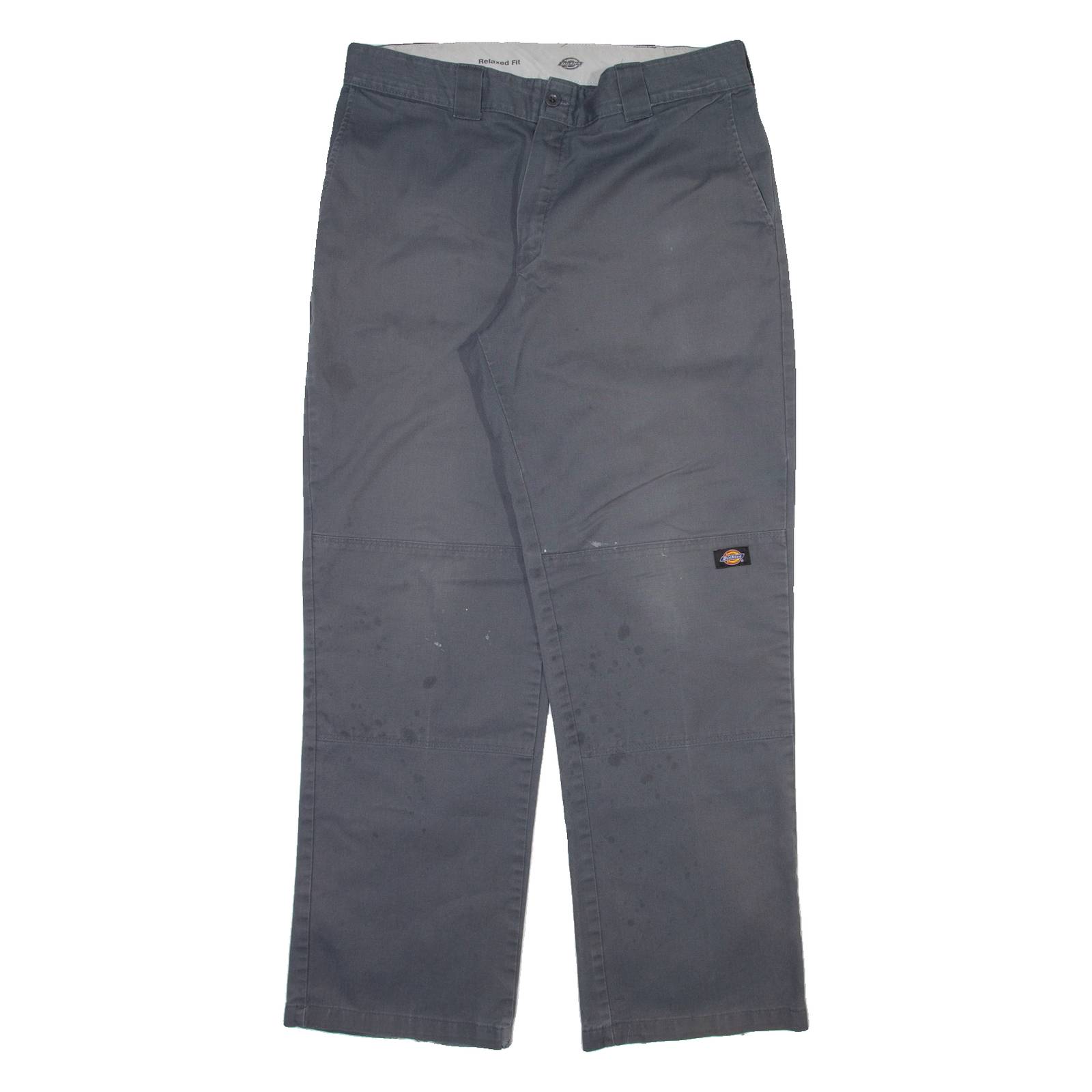 DICKIES Mens Trousers Grey Relaxed Straight W36 L32