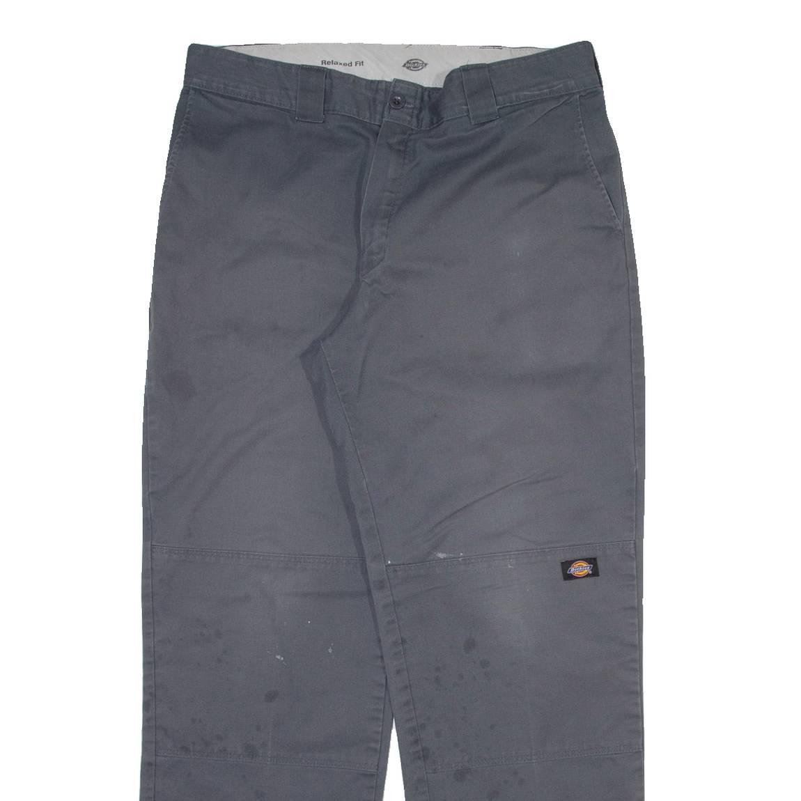 DICKIES Mens Trousers Grey Relaxed Straight W36 L32